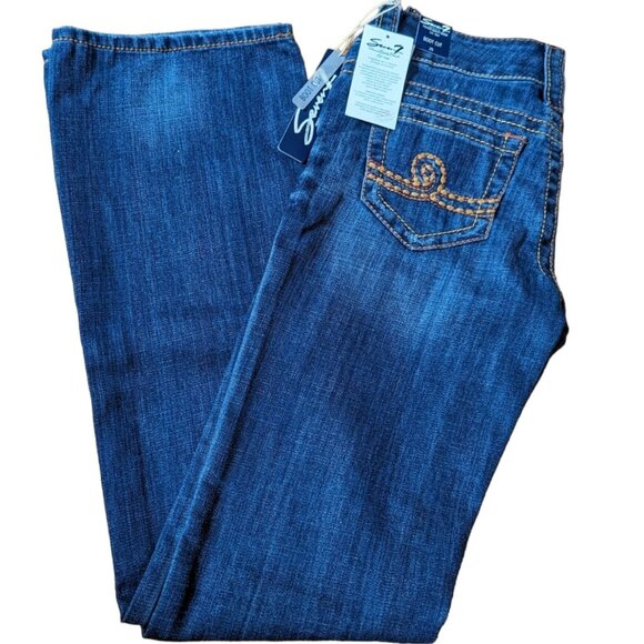 Seven 7 Womens Boot Cut Jeans Pollock BU Size 25 EUR Size 1 US